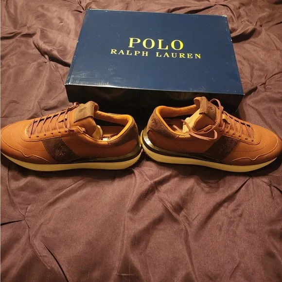 Brand New Real Leather Ralph Lauren Polo Shoes. Never Worn. Size 10 - Picture 2 of 2